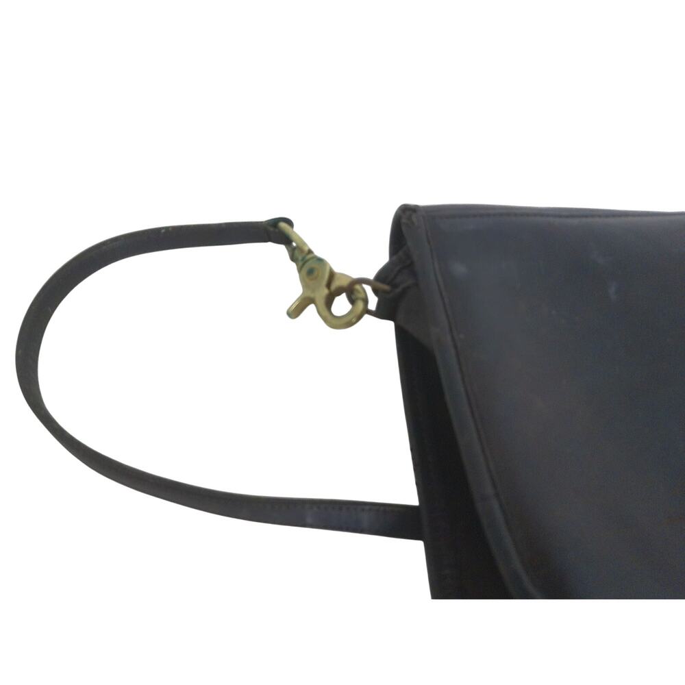 Vintage 1970s Coach Classic Black Courier Bag New York City 948-8841 READ - Picture 8 of 16